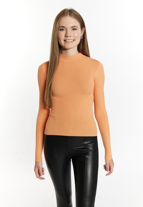 Mymo Knitted pullover women orange - Image 3