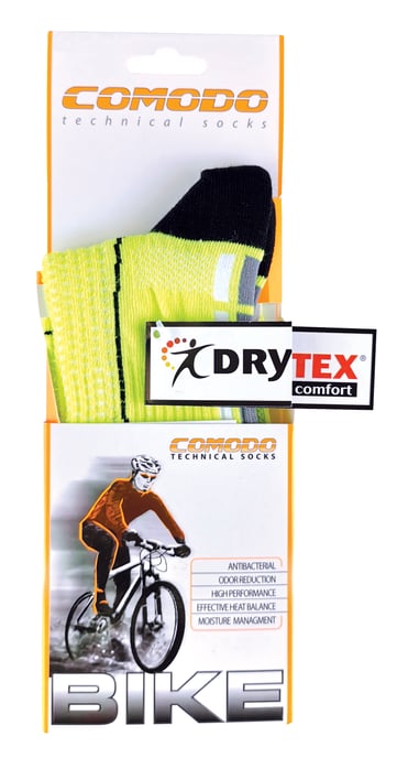 COMODO - Calcetines Ciclismo Neon Alta Visibilidad para Bicicleta | Hombre y Mujer | Calcetines Tobilleros Luminosos para Verano - Image 2