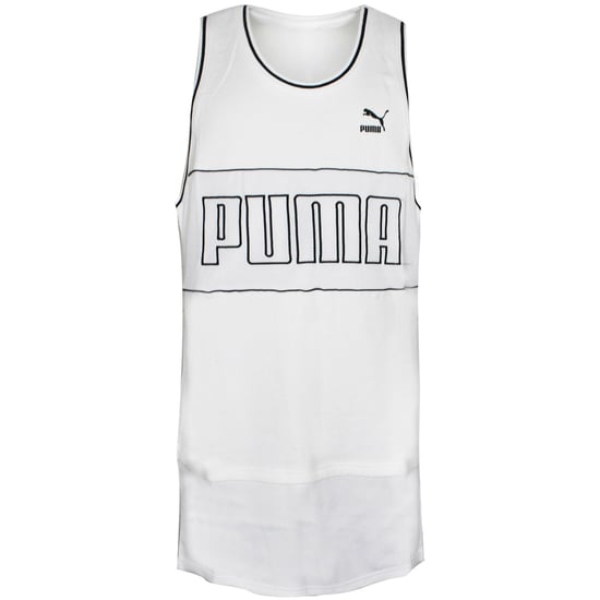 Puma Xtreme Mens Tank Long Sleeveless Gym Training Vest White 573545 02