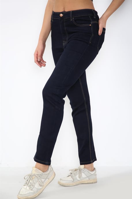 Vaqueros Magic Shaping de talle alto y pierna recta para mujer en azul índigo - Image 3