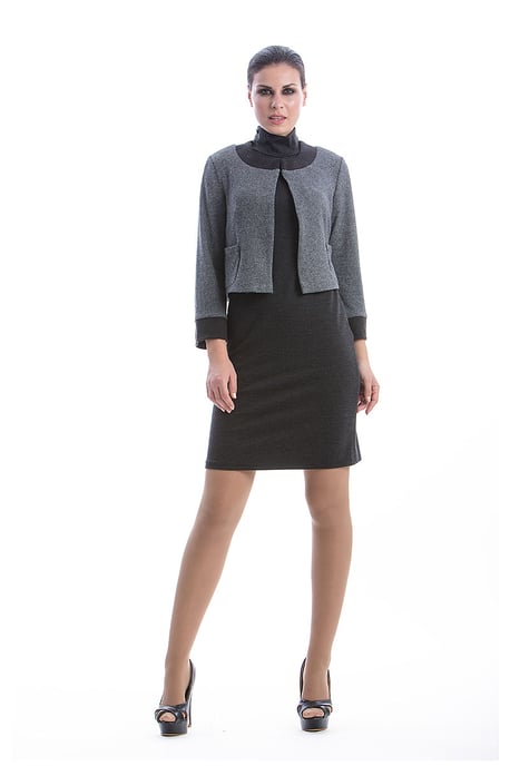Anthracite Long Sleeve Bolero