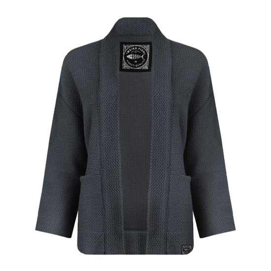 Weird Fish Womens/Ladies Santosh Macaroni Cropped Cardigan (Navy) - Image 1