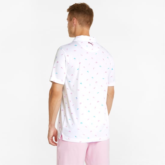 Puma x Arnold Palmer Manija corta Coloque White White Mens Bailing Umbrellas Golf Polo 533021 01 - Image 2