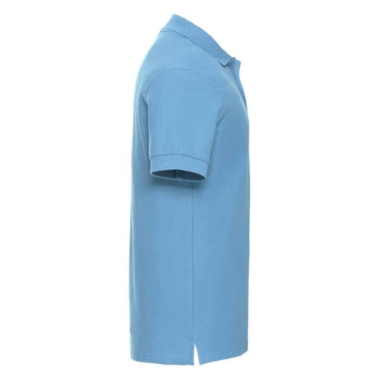 Russell Mens Ultimate Cotton Pique Polo Shirt (Sky Blue) - Image 3