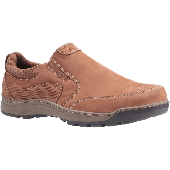Hush Puppies Jasper Leather Men's Tan Nubuck Loafers - Image 1