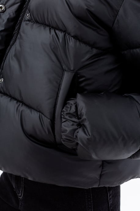 Hype Girls Black Cropped Padded Puffer Jacket