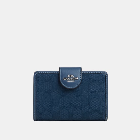 Medium Corner Zip Wallet in Signature Jacquard