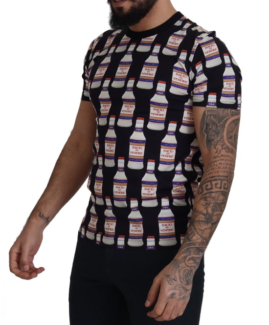 Dolce & Gabbana Camiseta de Algodón Negra Bacio Di Venere para Hombre - Image 5