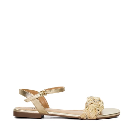 Dune Ladies Lastle - Metallic Leather Braided Sandals - Image 1