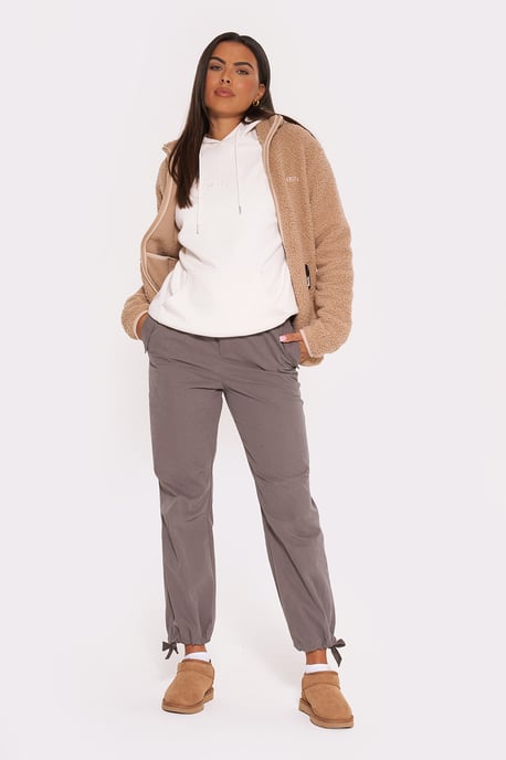 'Aff' Cotton Blend Parachute Trousers
