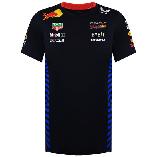 Red Bull Racing Official Teamline Set Up Mens Navy T-Shirt - Image 1