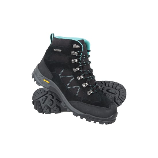 Mountain Warehouse Womens/Ladies Storm Suede Waterproof Hiking Boots (Black)