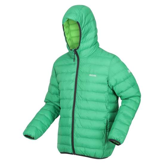Regatta Mens Marizion Baffled Hooded Padded Jacket (Field Green/Jasmine Green)