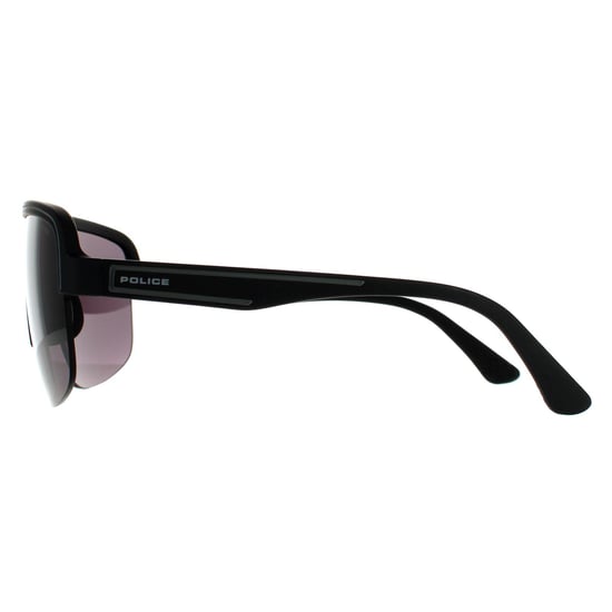 Gafas de sol para hombre Police Semi Sin Montura Negro Mate y Gris Ahumado - Image 3