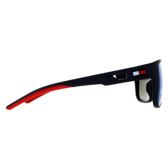 Tommy Hilfiger Wrap Mens Matte Blue Blue Mirror Sunglasses - Image 4