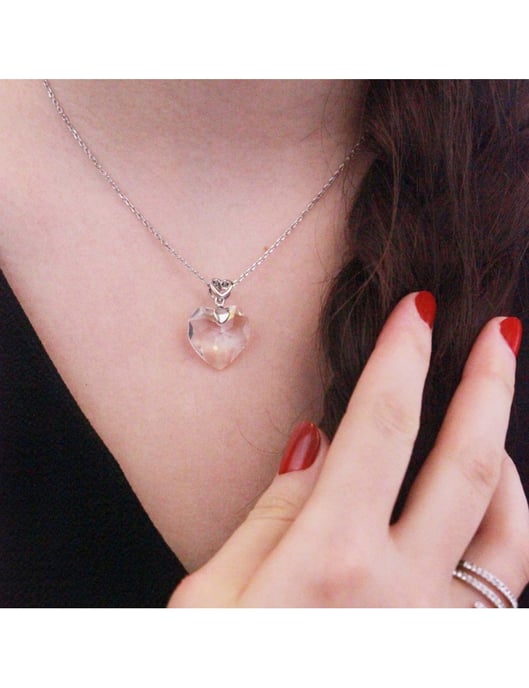 Colgantes de corazón alegre - Plata y Cristal - Image 2