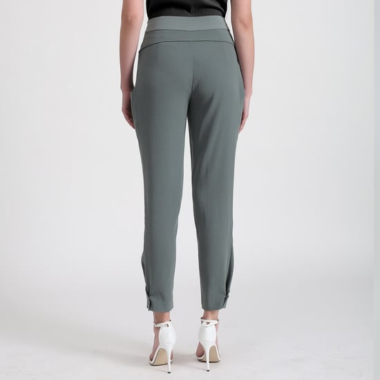 Bi-material tapered pants - Image 2