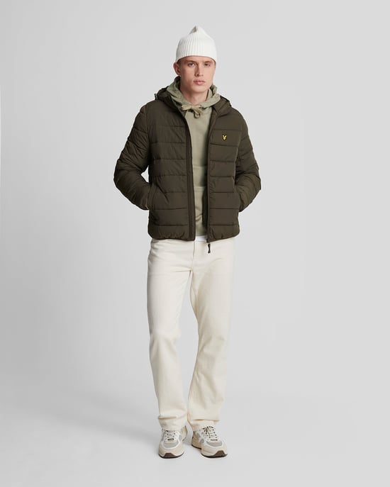 Lyle & Scott Branded Sage unidorm sudadera con capucha verde - Image 2