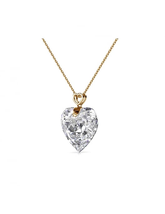 Colgantes corazón alegre - Oro y Cristal - Image 3