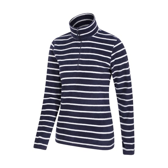 Mountain Warehouse Womens/Ladies Camber Striped Half Zip Fleece Top (Navy) - Image 2