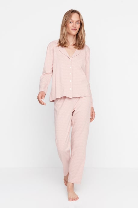 Trendyol Women's Shirt Collar Pajama Set - Image 2