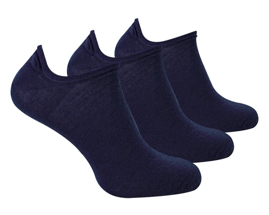 Steven - 3 Pares Multipack Calcetines Invisibles de Lana Merino para Hombre - Azul Marino - Image 1