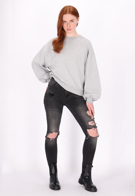 Dreimaster Sweatshirt women Grey melange - Image 2