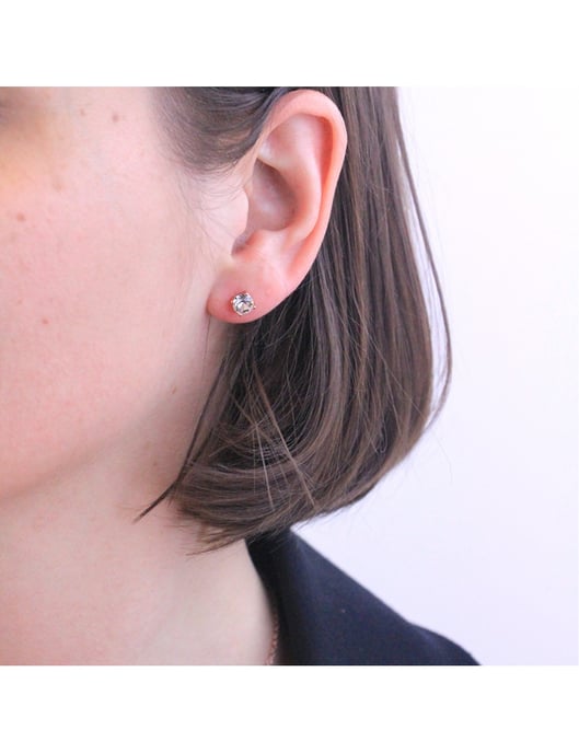 Pendientes Mary - Oro rosa y Cristal - Image 2