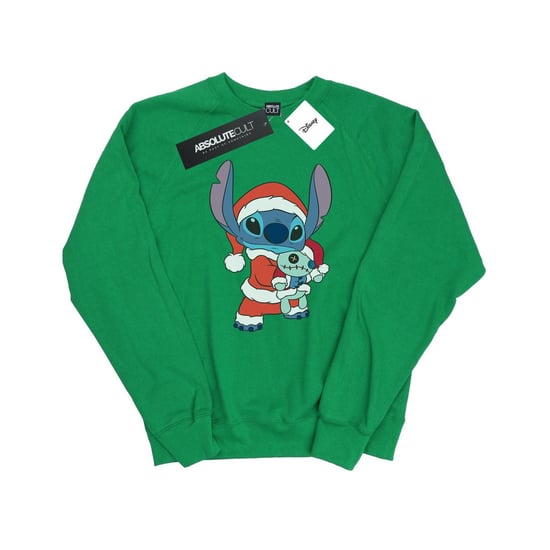 Disney Womens/Ladies Lilo And Stitch Stitch Christmas Sweatshirt (Irish Green)