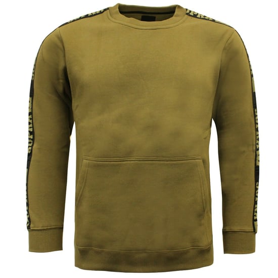 Supra Streeter Crew Neck Sweatshirt Olive Mens Pullover Jumper 102085 382 A38E