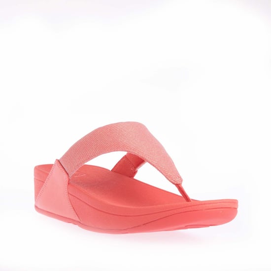 Women's Fit Flop Lulu Shimmerlux Toe-Post Sandals in Coral - Image 3