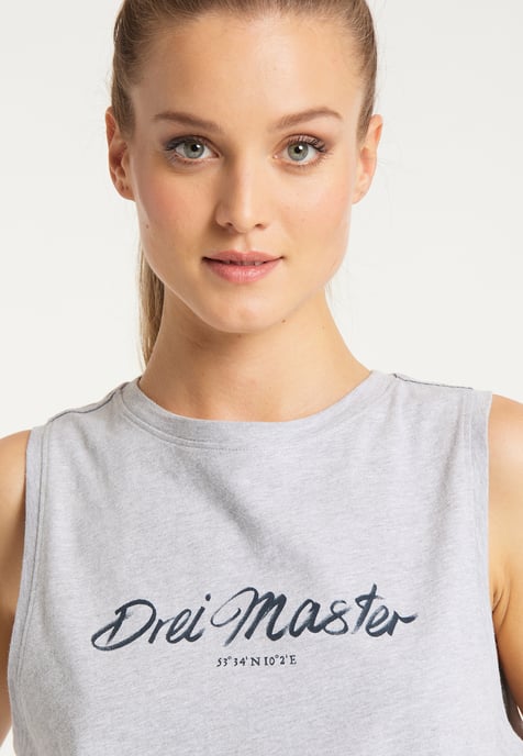 Dreimaster Top women light grey melange - Image 5