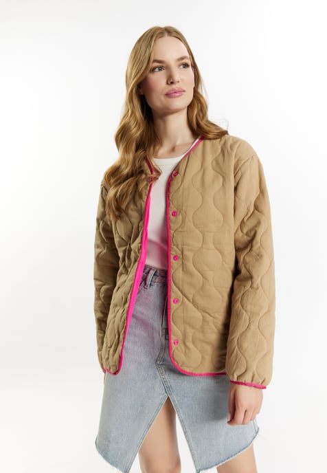 Dreimaster Quilted Jacket women taupe - Image 3