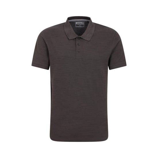 Mountain Warehouse Mens Dawnay Textured Pique Polo Shirt (Charcoal) - Image 1