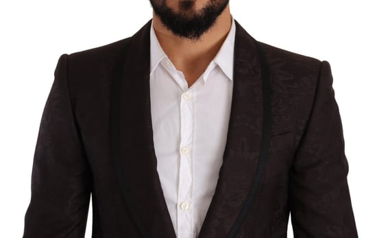 Blazer Sológico de Jacquard Morado de Hombre Dolce & Gabbana Sicilia de Un Solo Botón - Image 4