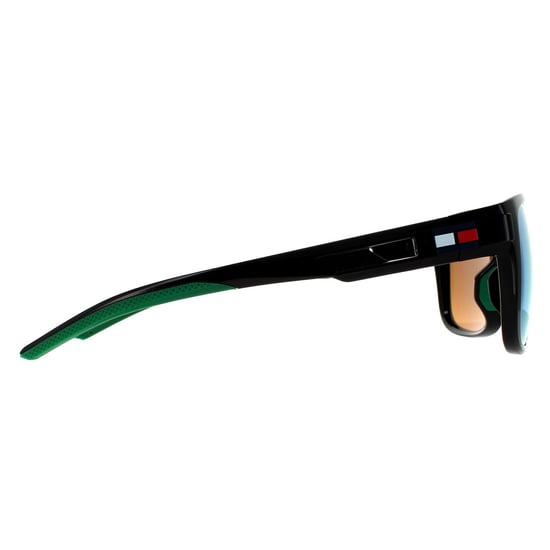 Gafas de sol espejo negras y verdes para hombres Tommy Hilfiger Wrap - Image 4