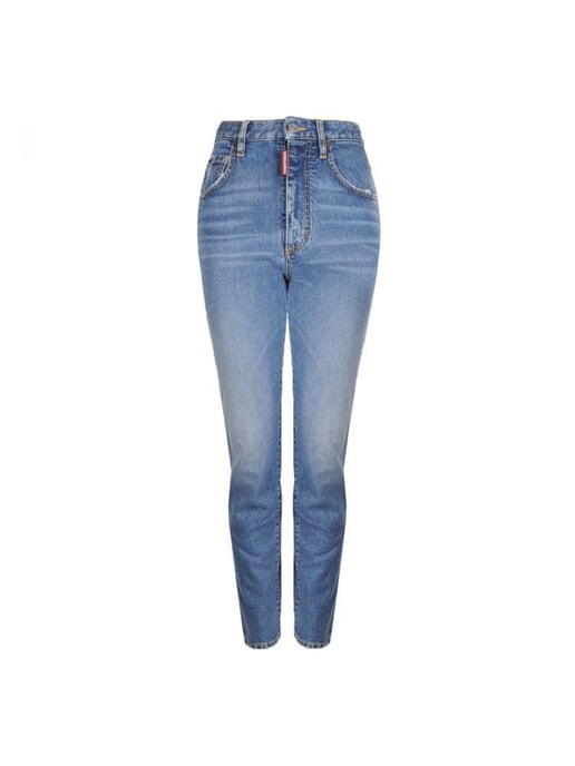 Dsquared2 Vaqueros Tight Cropped de mujer azul - Image 1