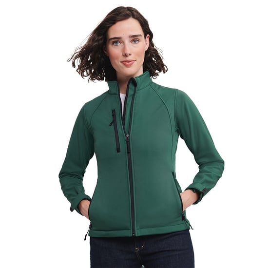 Russell Womens/Ladies 3 Layer Soft Shell Jacket (Bottle Green)