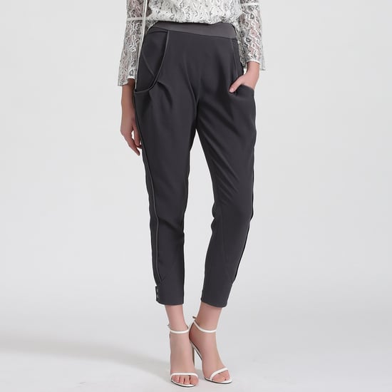 Bi-material tapered pants - Image 1
