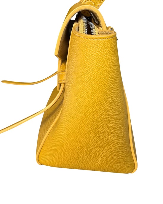 Celine Mini Belt Bag in Yellow Calfskin Leather - Image 4