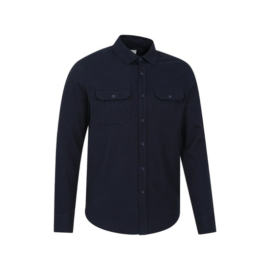 Mountain Warehouse Mens Trace Flannel Long-Sleeved Shirt (Navy)