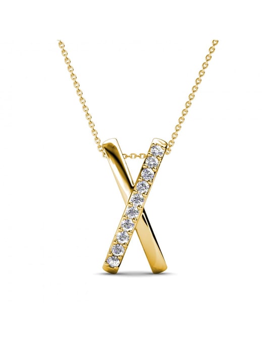 Colgantes X Duo - Oro y Cristal - Image 1