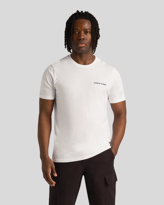 Camiseta blanca lisa con logo bordado de Lyle & Scott - Image 1