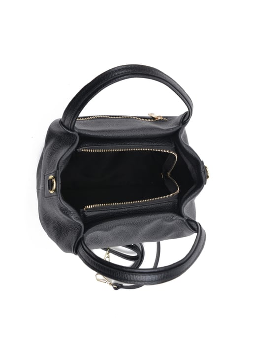 Anna Luchini SS22 AL 1437 Black Leather Bag - Image 3