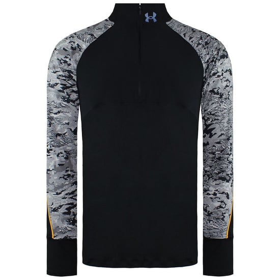 Under Armour  Zip Up Black /Grey Mens Qualifier Run 2.0 II Sweaters 1365664 002
