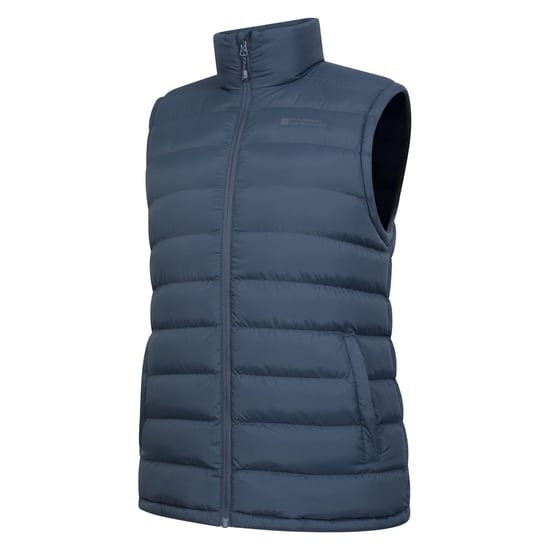 Mountain Warehouse Mens Seasons Faux Fur Lined Padded Gilet (Navy) - Image 4