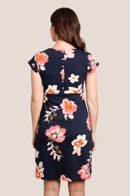 Navy Floral 'Tallahasee' Print Dress