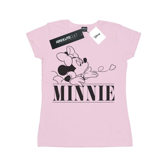 Disney Womens/Ladies Minnie Mouse Kiss Cotton T-Shirt (Baby Pink) - Image 1