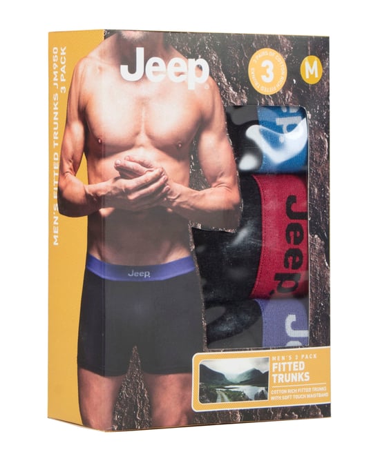 JEEP - 3 pares de calzoncillos ajustados para hombre de algodón de mezcla rica para todos los días - Image 2