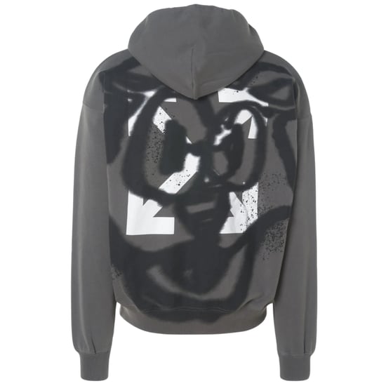 Off-White Teddy Arrow Skate Fit sudadera con capucha gris acero - Image 2